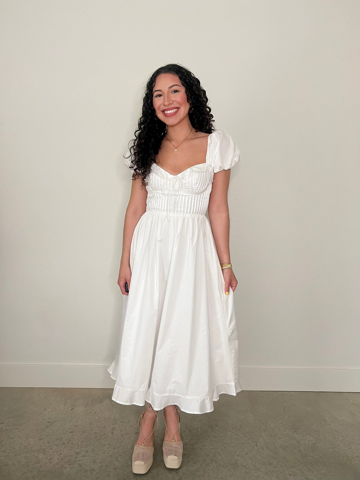 Lavena Off White Dress