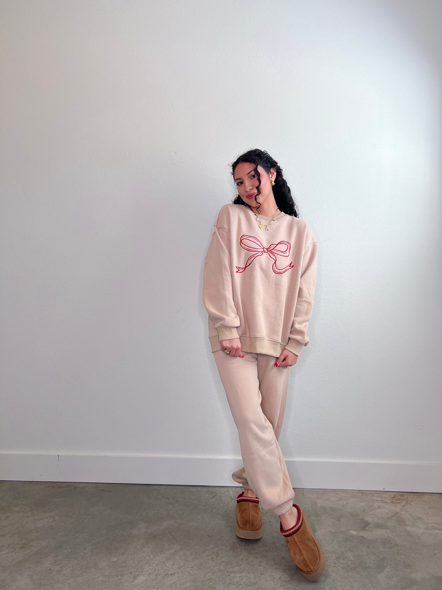 Tan Overfit Jogger Pants
