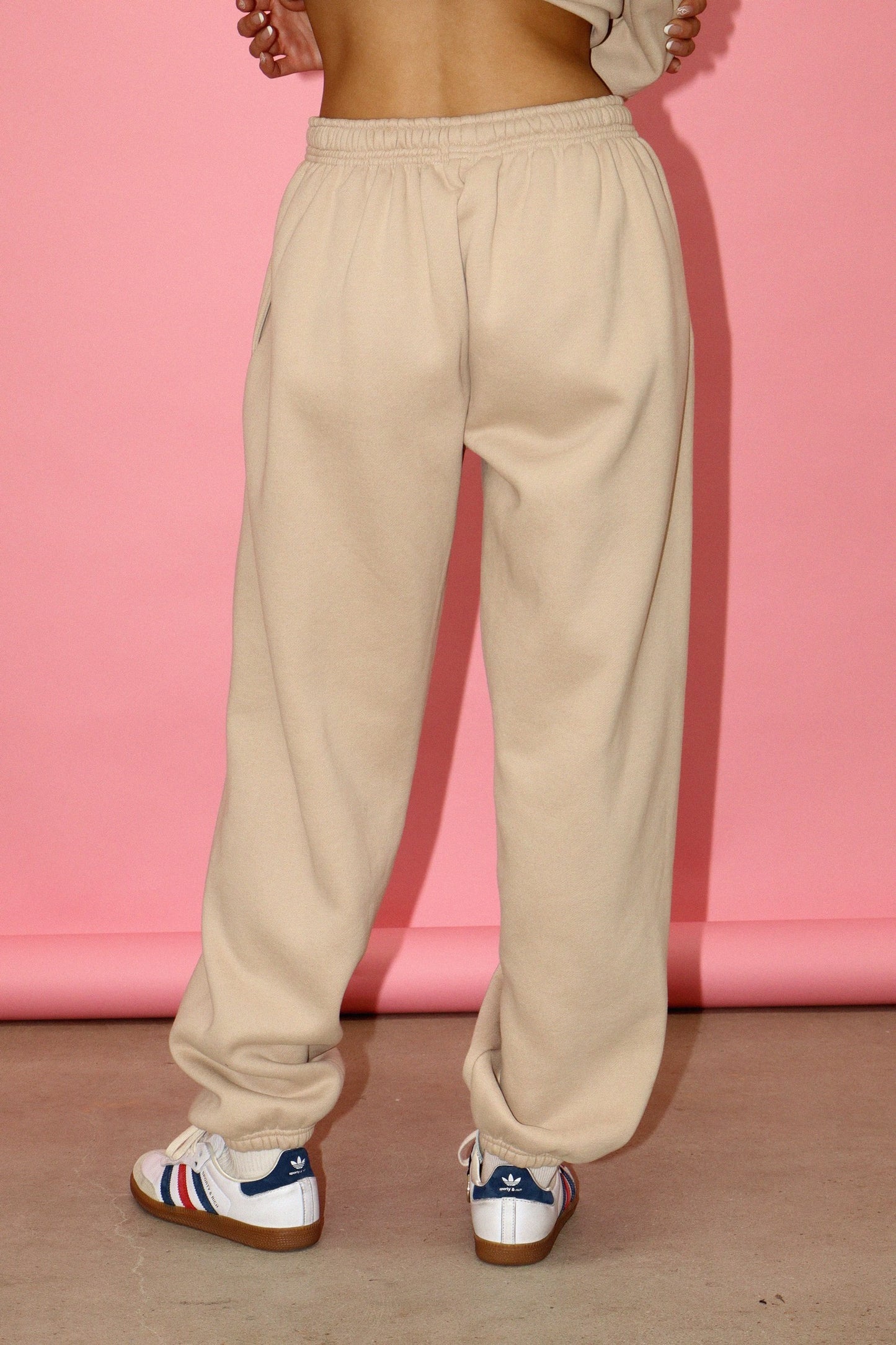 Tan Overfit Jogger Pants
