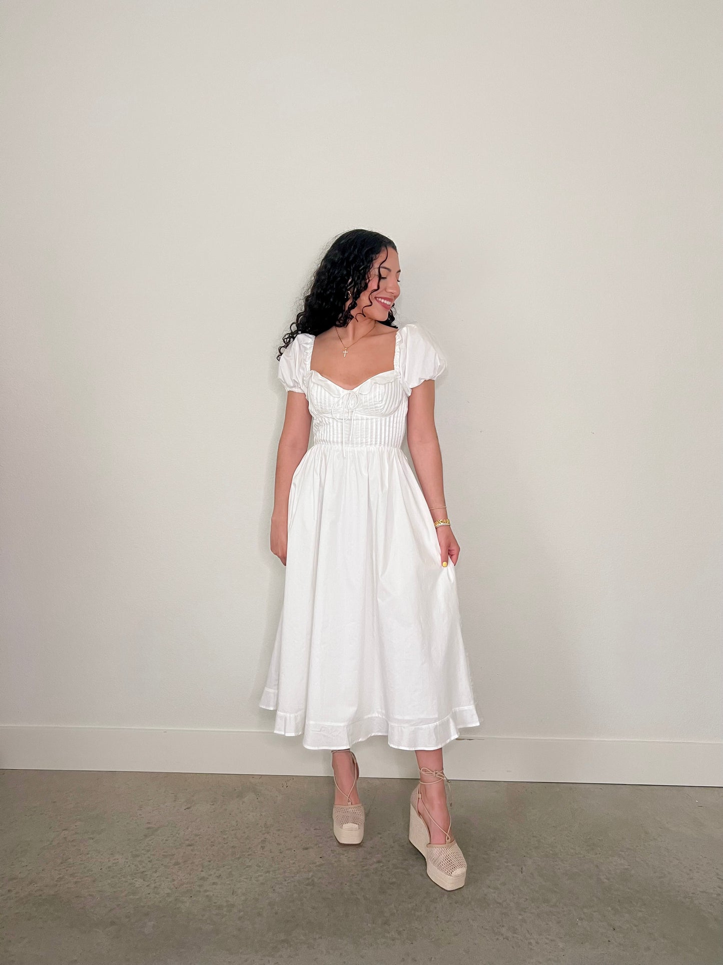 Lavena Off White Dress