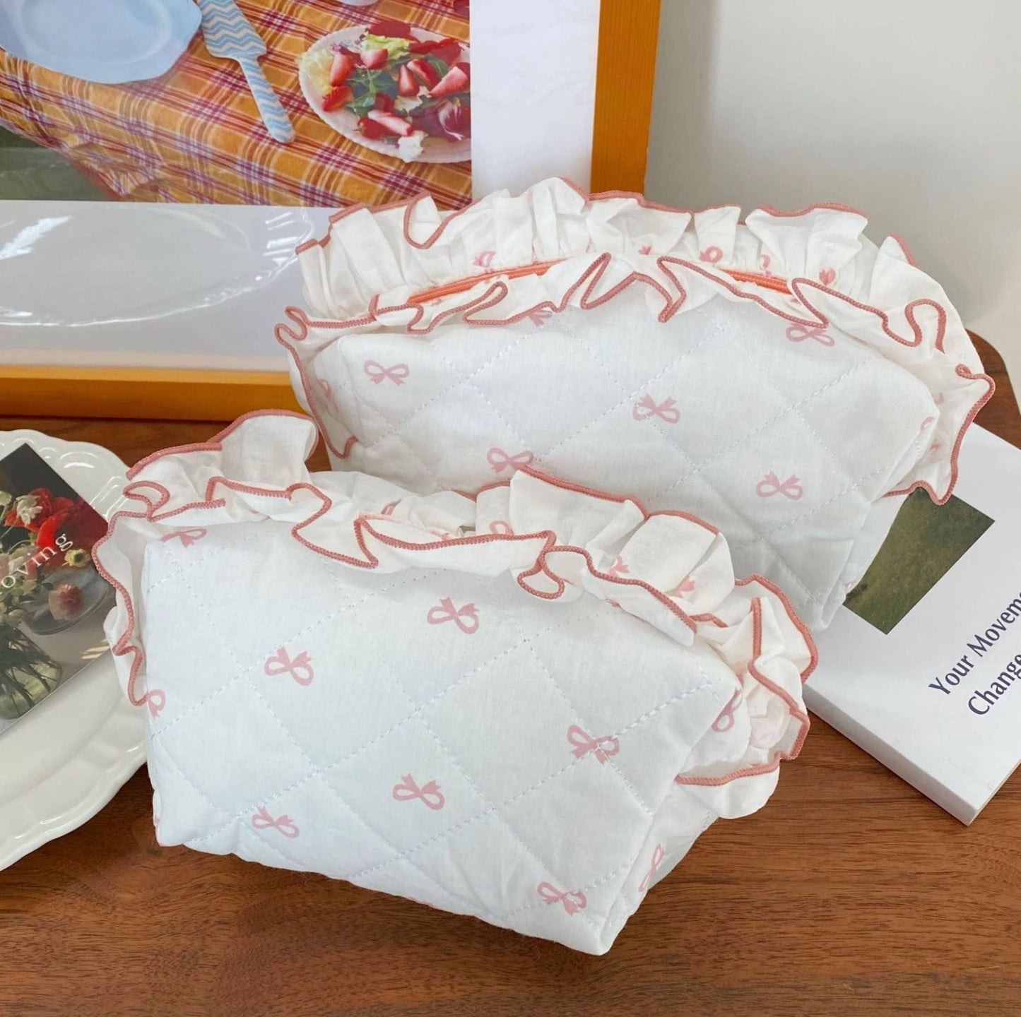 Scarlett Quilted Cosmetic Bag