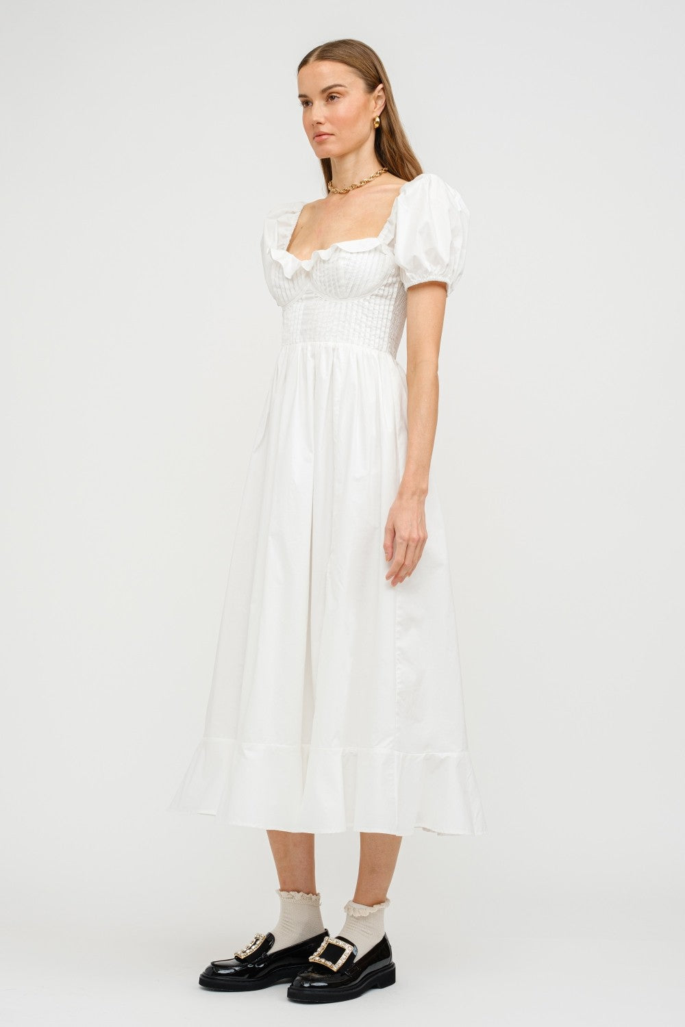 Lavena Off White Dress