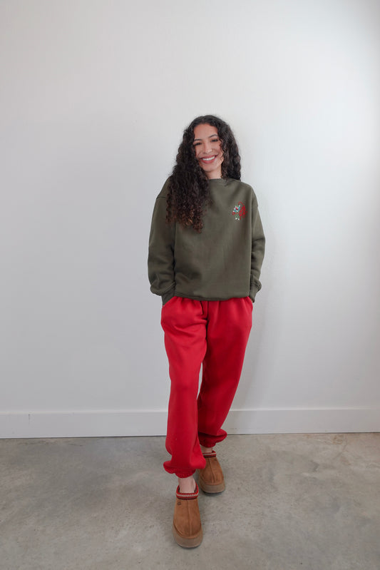 Cherry Overfit Jogger Pant