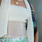 Rose Chiffon Tube Top W/ Scarf
