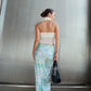Rose Chiffon Tube Top W/ Scarf
