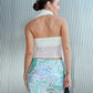 Rose Chiffon Tube Top W/ Scarf