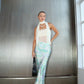 Rose Chiffon Tube Top W/ Scarf