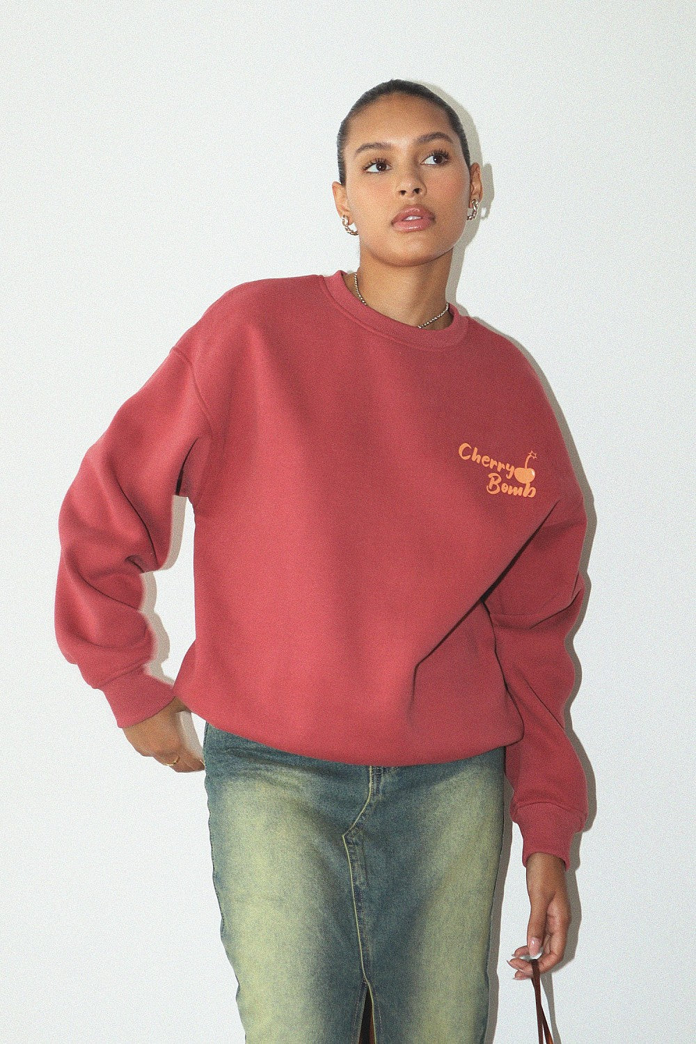 Cherry crewneck online