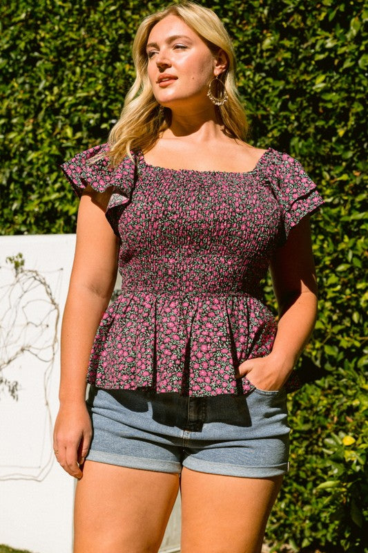 Poplon Floral Printed Top (Plus)